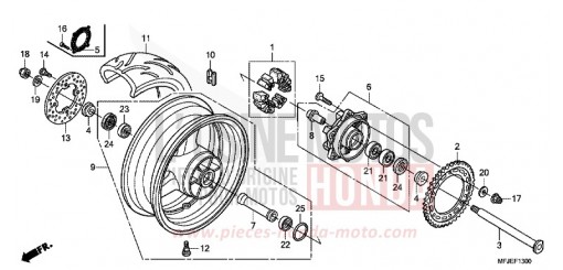 RUOTA POSTERIORE CBR600RAC di 2012